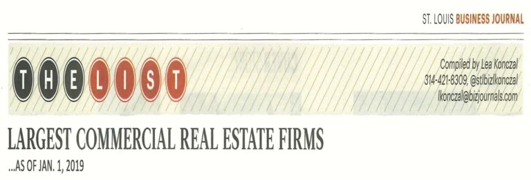 Book of Lists - Largest Commercial Real Estate Firms_St Louis Business Journal as of January 2019