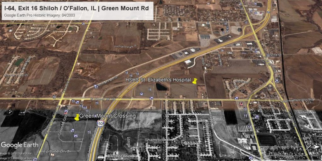Google Earth 2003 Image of I-64 Corridor OFallon_Shiloh IL - Green Mount Rd