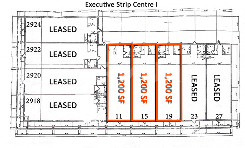 Floor Plan for Centre I - Suites 11, 15 and 19