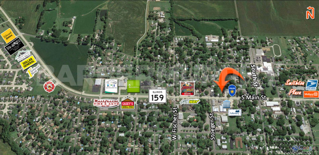 Area Map for 102 South Main St, Smithton, IL 62285