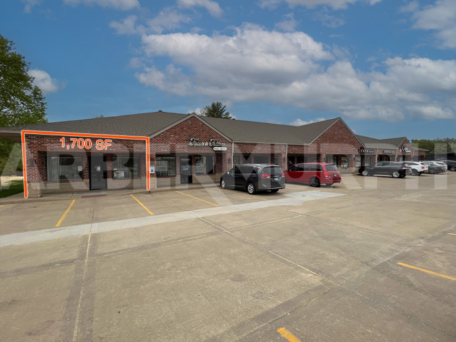 Exterior image of office, retail center with space for lease