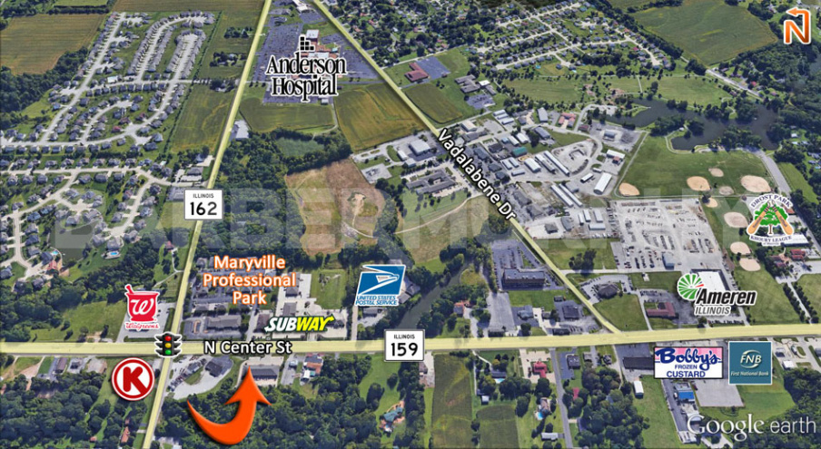 Area Map Image of 2921 N Center St., Maryville, IL 62062