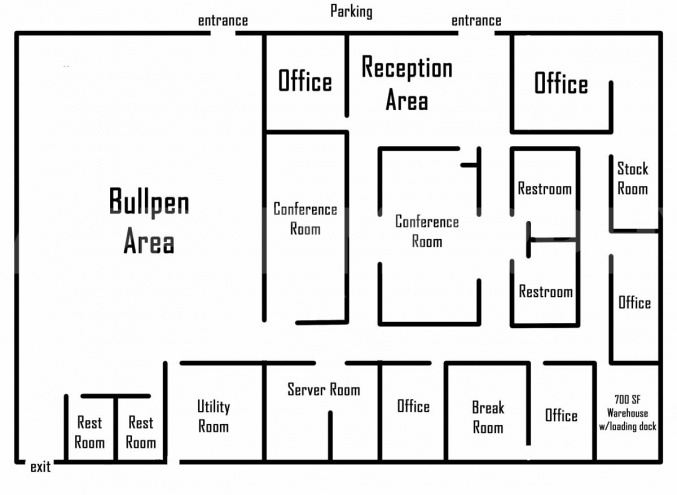 Floor Plan of Class B Office Building for Lease at  2 Market Place, Fairview Heights, IL, St Clair County, St. Louis MSA, Metro East, Sub Lease