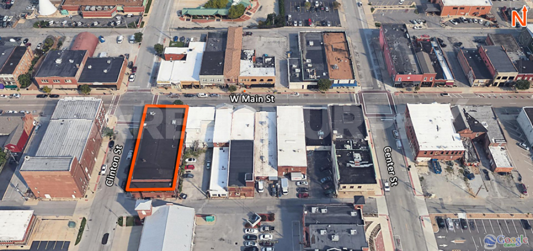 Site Map for 126 W Main St., Collinsville,  7,900 SF Storefront Retail for Lease in Downtown Collinsville, IL, Former Dollar General Store