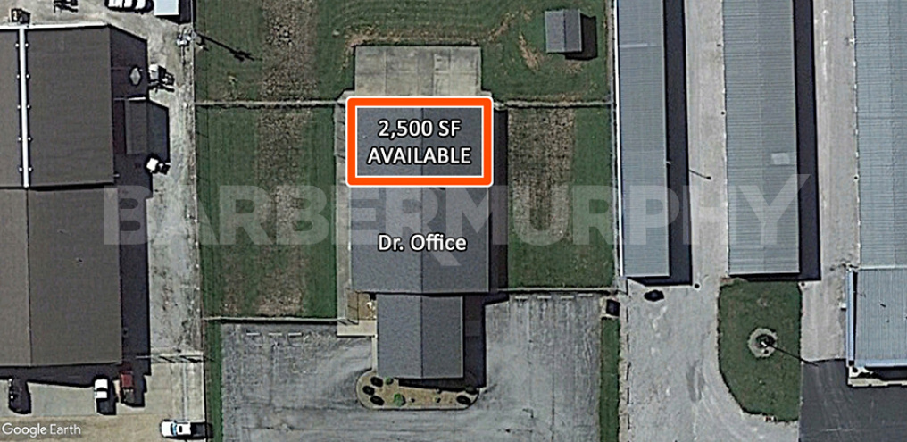 Aerial showing available lease space