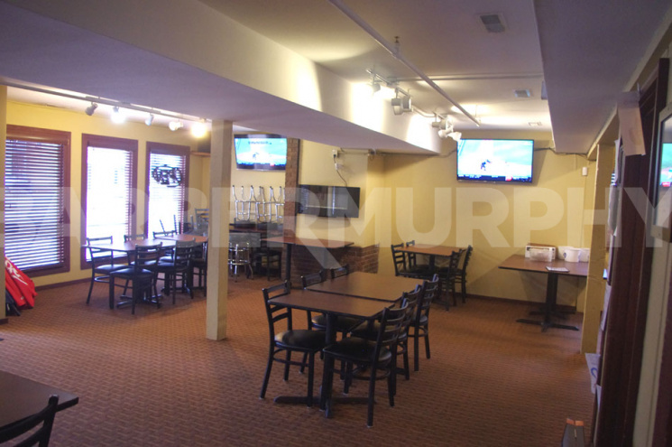 Interior Image of seating area at The Horseshoe Restaurant for Sale on St. Louis Rd., Collinsville, IL