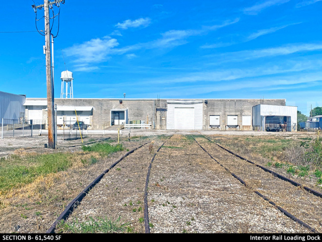 Section B- 61,540 SF : Interior Rail Loading Dock 