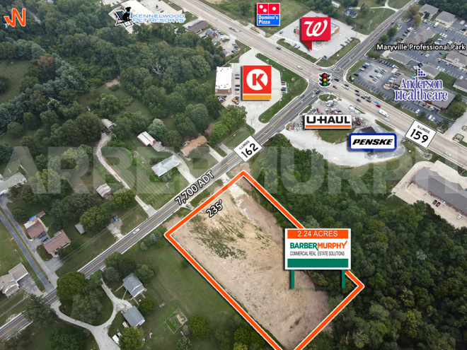 Site Map for 2.24 Acre Development Site near the intersection of Route 162 and Route 159