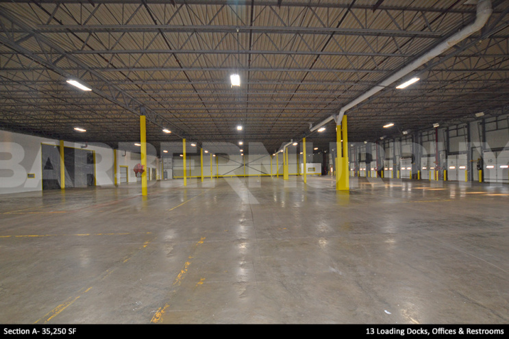 Section A-35,250 SF: 13 loading Docks, Offices and Restrooms