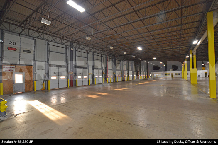 Section A-35,250 SF: 13 loading Docks, Offices and Restrooms