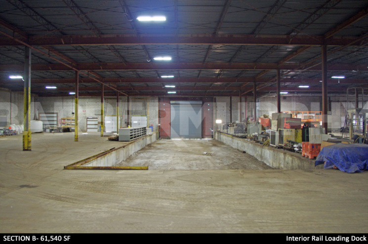 Section B- 61,540 SF : Interior Rail Loading Dock 