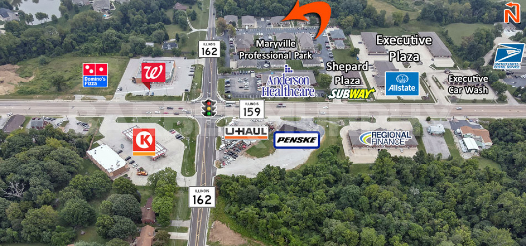 Site Map of 22 Professional Park Dr., Maryville, IL 62062, Investment Property