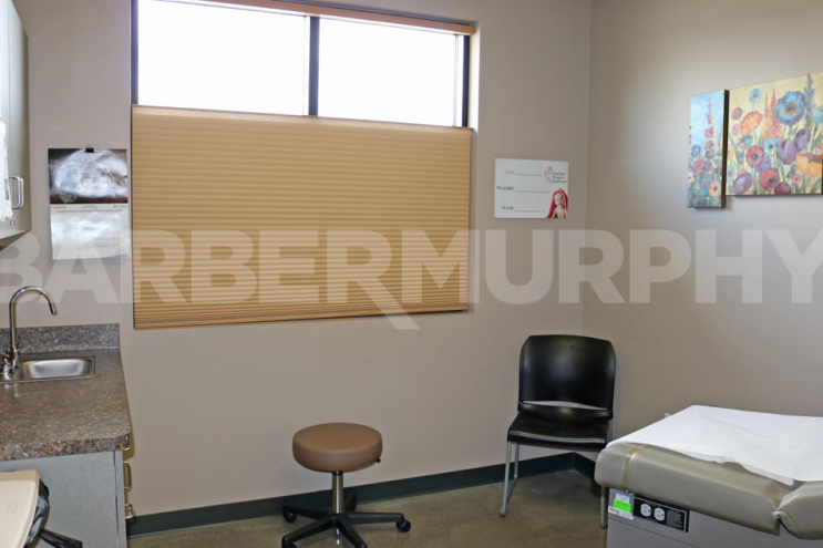 Interior Image of exam  room, medical office suite for lease