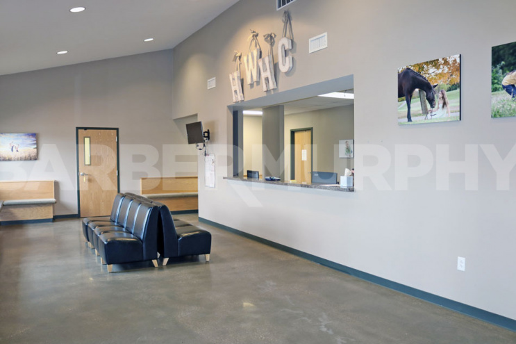 Interior Image of waiting room, medical office suite for lease
