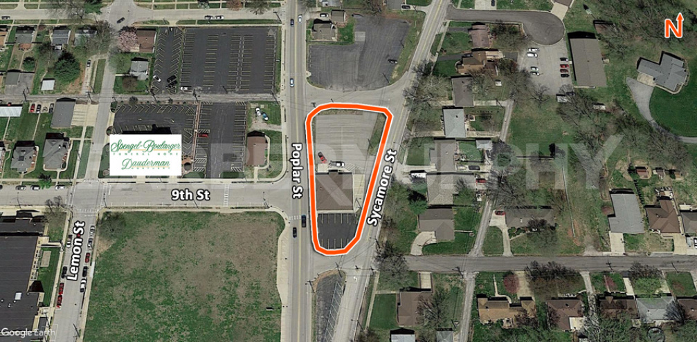 Site map for 821 Poplar Street, Highland, Illinois, 62249, Office for Sale