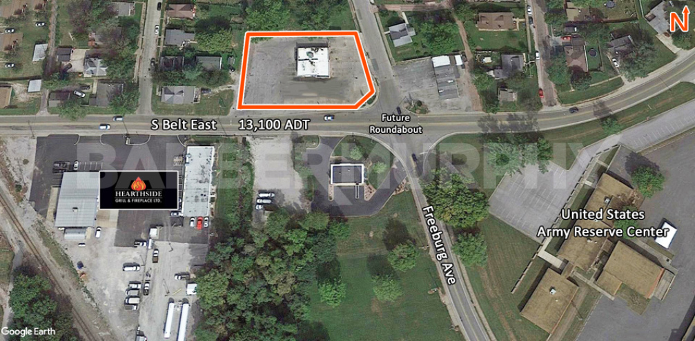 Site Map of 0.72 Acre Commercial Lot for Sale on South Belt East in Belleville, Illinois