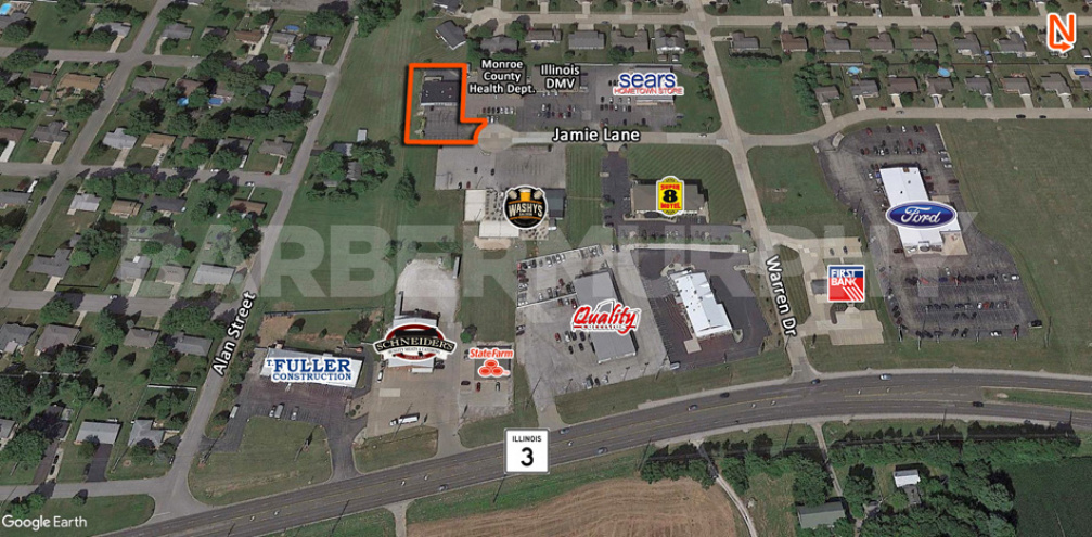 Aerial Image of 1301 Jamie Lane, Waterloo, Illinois, 62298, Commercial Building for Sale