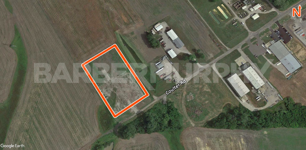 Aerial of 2.5 Acre Site for Lease on Coulter Rd 