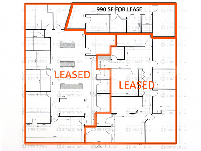 Floor Plan for 5,824 SF Medical Office for Lease