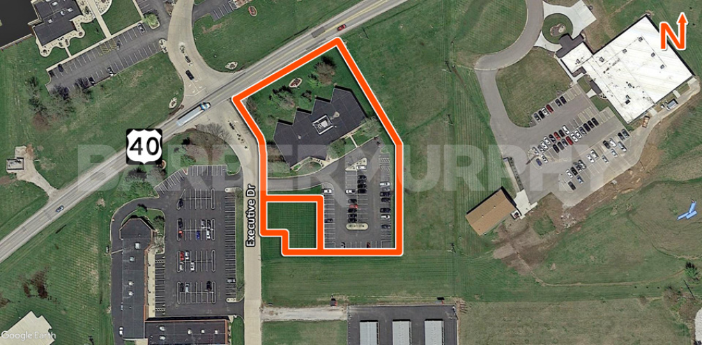 Aerial of Site at 115 Executive Dr., Highland, Illinois 62249