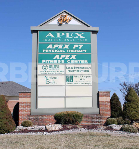 Monument Signage for 5 Apex Drive, Highland, Illinois 62249