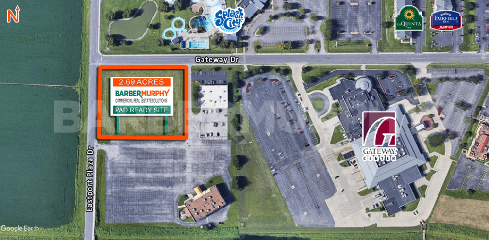 Site Map of 2.69 Acre Development Site at the corner of Gateway Dr and Eastport Plaza Dr in Collinsville, Illinois