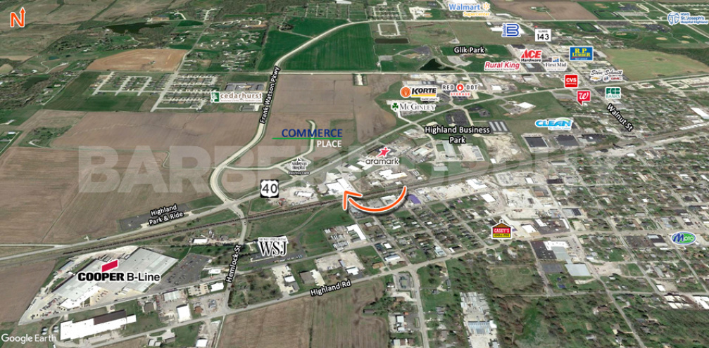 Area Map of 1 Ultraway Drive, Highland, Illinois, 62249