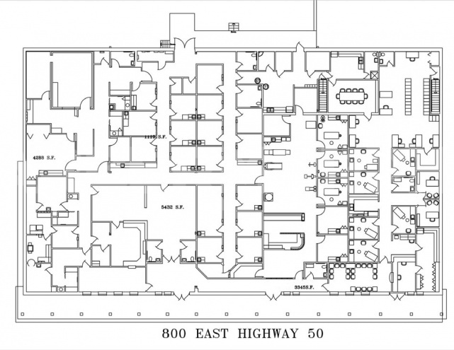 Floor Plan of  Medical Building with Space for Lease