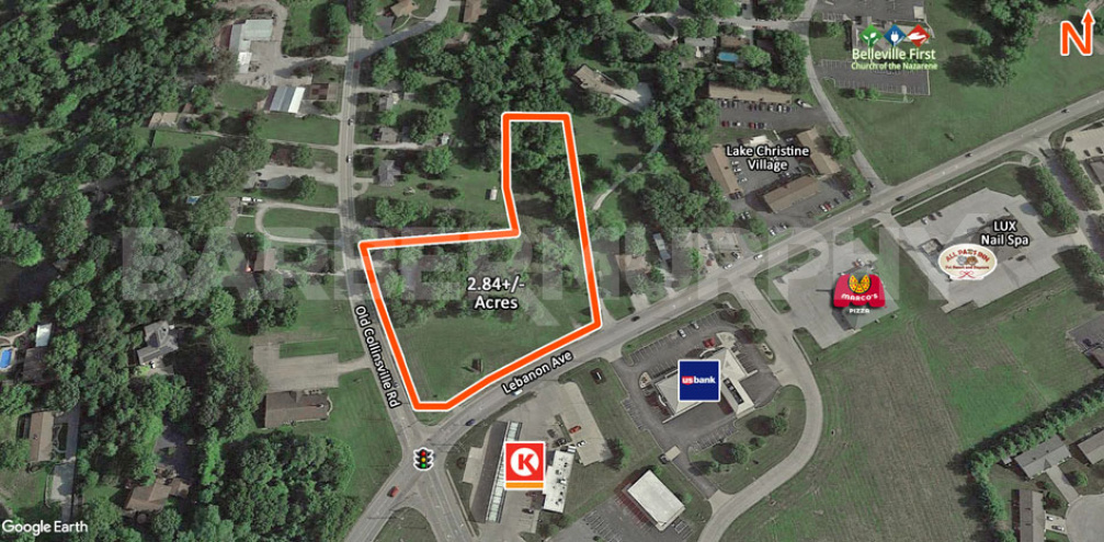 Site Map of Commercial Development Site at the corner of Old Collinsville Road and Lebanon Avenue