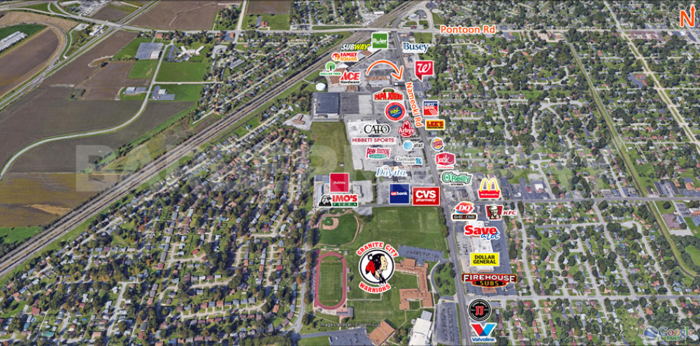 Area Map for 3685 Nameoki Rd., Granite City, Illinois 62040