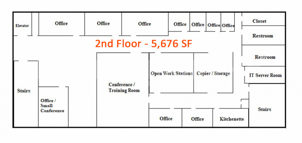 Floor plan of 2nd floor availability