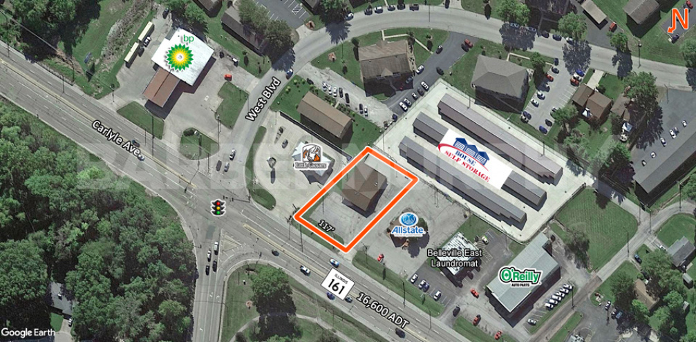Site Map for Commercial Building for Lease at 1040 Carlyle Ave., Belleville, Illinois