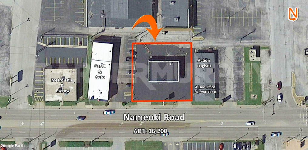 parcel outline of property 3715 Nameoki Rd, Granite City, IL 62040