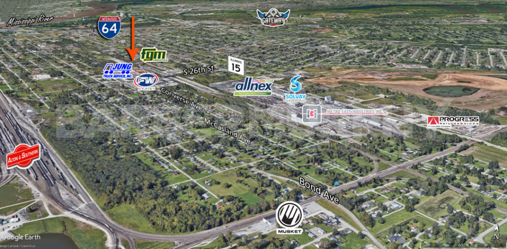 Aerial Location of 25.30 Acres 