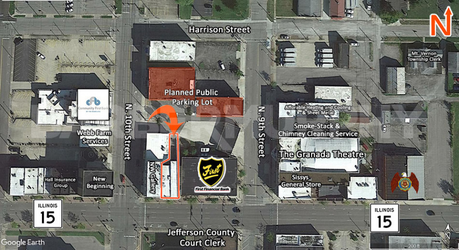 Site Map of 916-918 Main Street, Mt. Vernon, Illinois