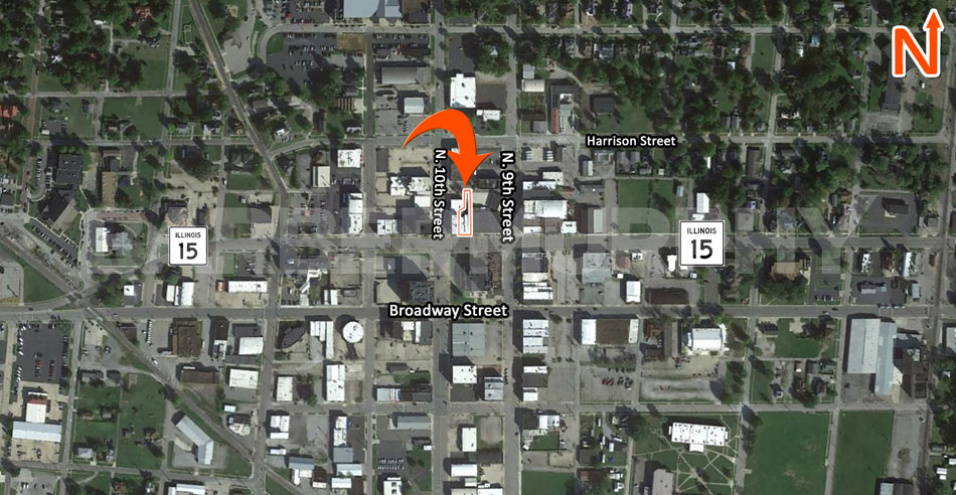 Area Map of 916-918 Main Street, Mt. Vernon, Illinois