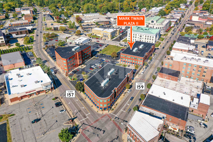 Mark Twain Plaza II Aerial of Building Location