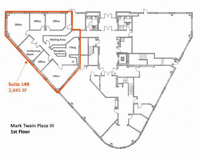 Mark Twain Plaza III - Suite 140 Floorplan