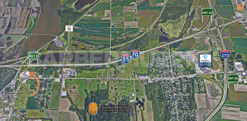 Area Map of 5401 Collinsville Road, Fairmont City, IL 62201