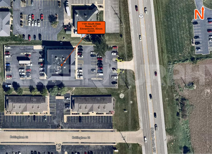Aerial Location of 1181 South State Route 157, Edwardsville, IL 62025