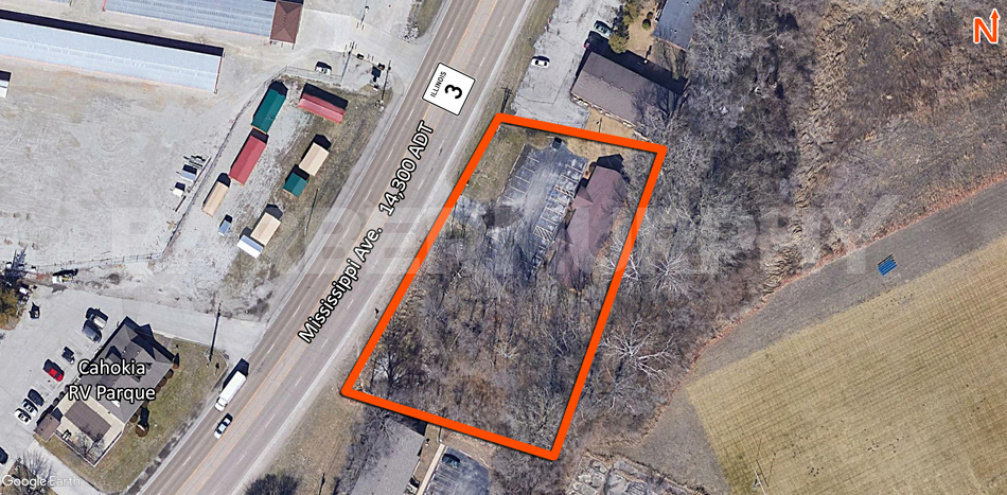 Parcel Map of 4041 Mississippi Ave., Cahokia Heights, 62206