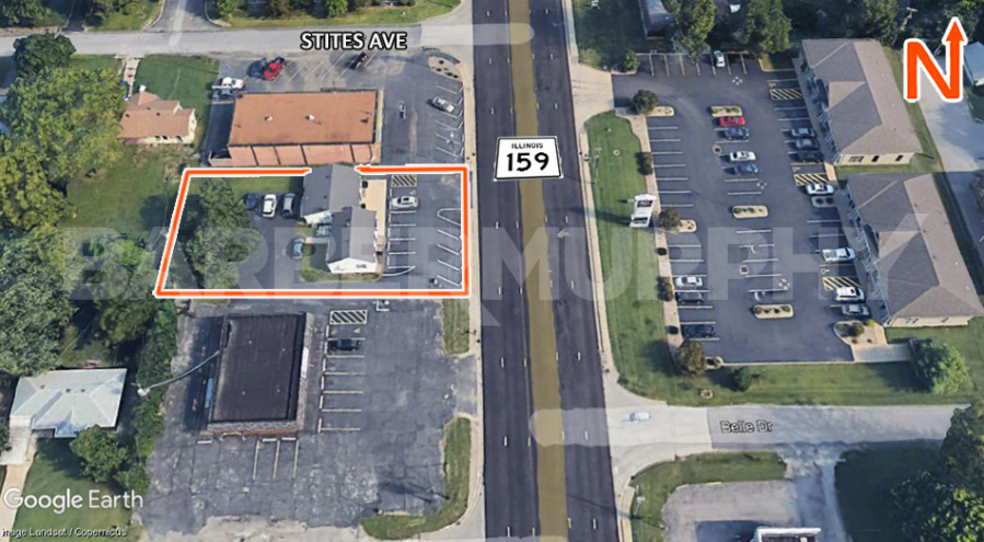 Parcel Outline of Location: 5403 North Illinois, Route 159, Fairview Heights, IL 62208, Office for Lease