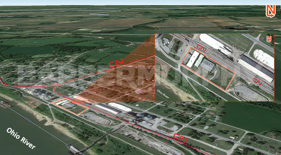 Aerial location of 39,535 SF Warehouse 