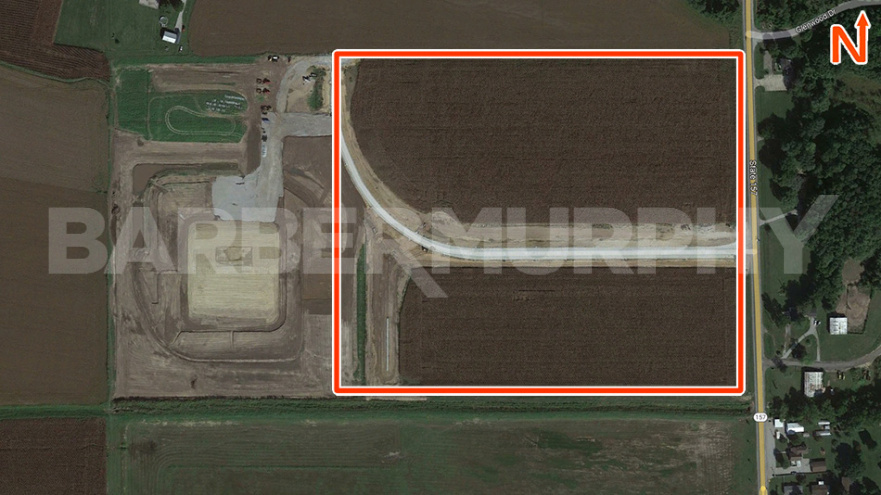 Aerial location of 38.07 Commercial Land 