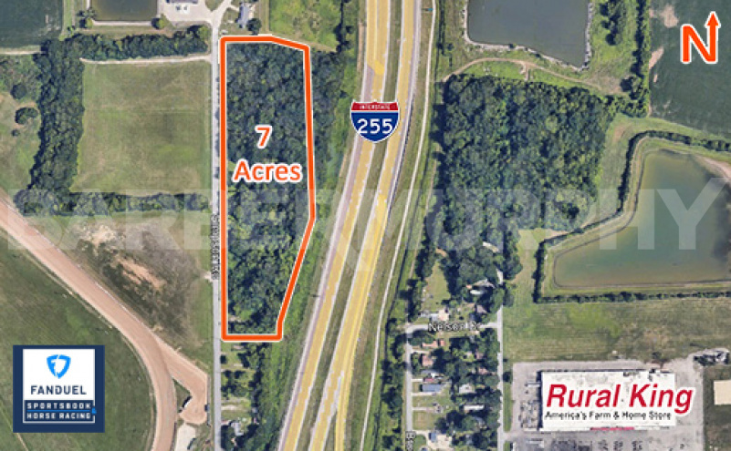 Close Aerial View of 7 Acre Parcel for Sale