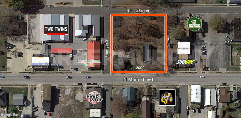 Site Map of 1 Acre Redevelopment Site for Sale, N Main St, Smithton, Illinois