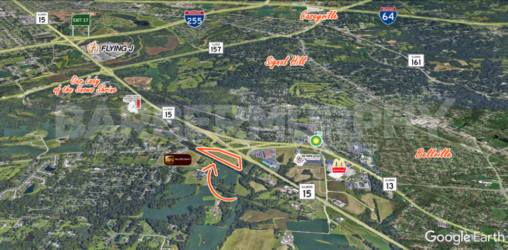 Area Map of Development Site for Sale on Route 15, Belleville, IL