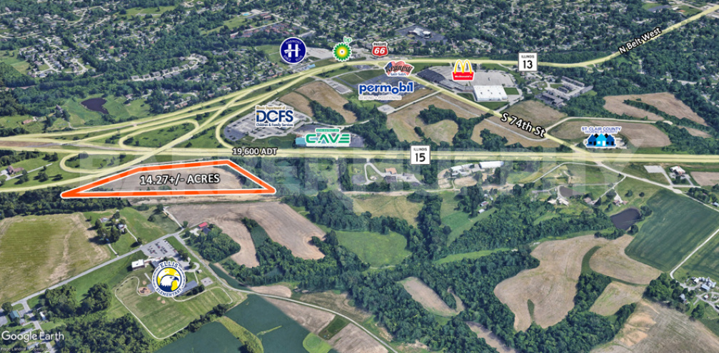 Aerial Image of Development Site for Sale on Route 15, Belleville, IL