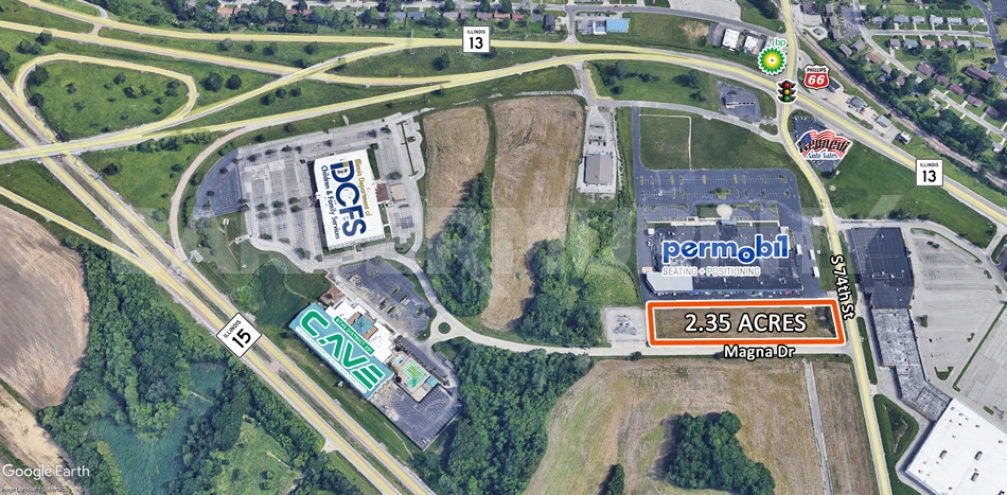 Aerial of Commercial Development Site for Sale on Magna Drive, Belleville, IL