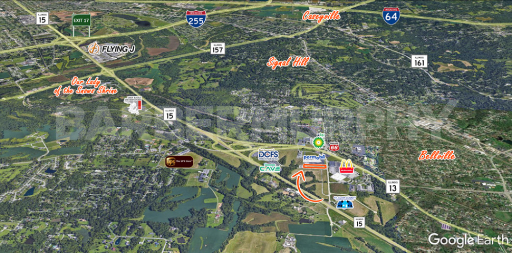 Area Map of 2.5 Acre Commercial Lot for Sale, Magna Dr., Belleville, IL